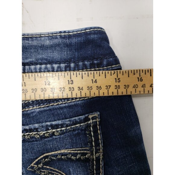 Silver Jeans & Co Suki Mid Straight Dark Wash Jeans Size W28 L34 Pre Owned - Picture 15 of 15